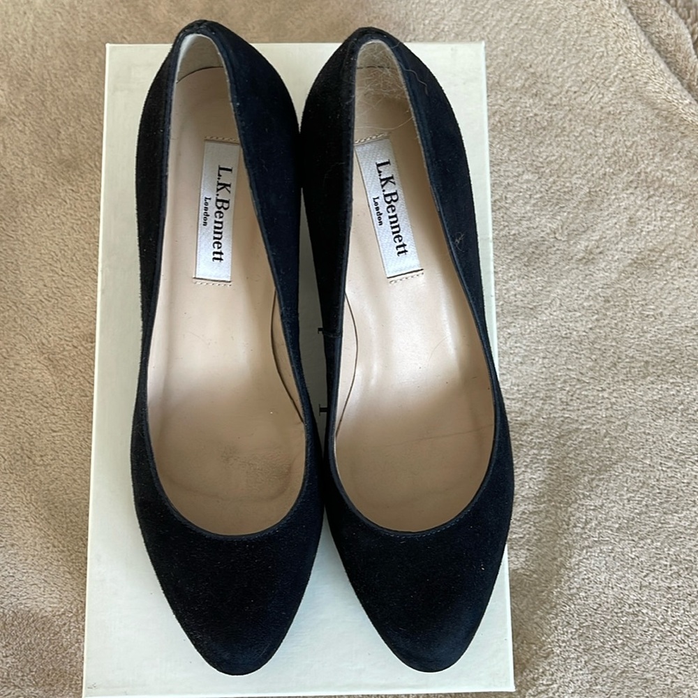 L.L. Bennett suede Sersha pumps